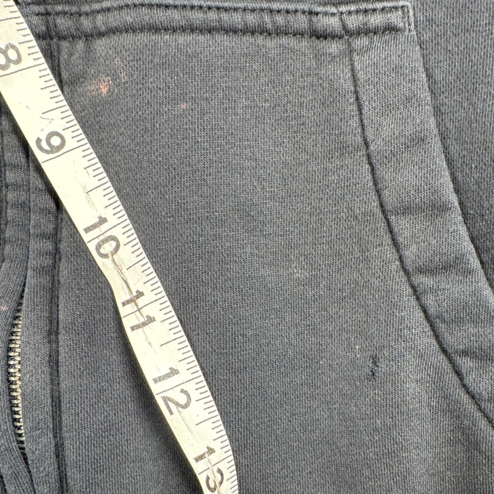 Y2K Style Gap Men’s Full Zip Logo Spellout Black Grey Hoodie Sweatshirt Medium - Picture 6 of 16